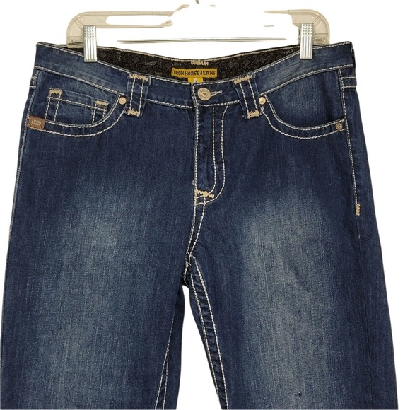 Iron Horse Jeans Women Size 8 Long Bootcut Demin - Picture 2 of 11